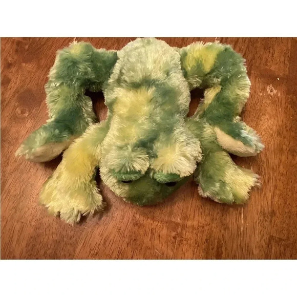 Webkinz Ganz Tie Dye Frog Toy Plush Green Yellow Stuffed Animal Soft - Picture 4 of 10